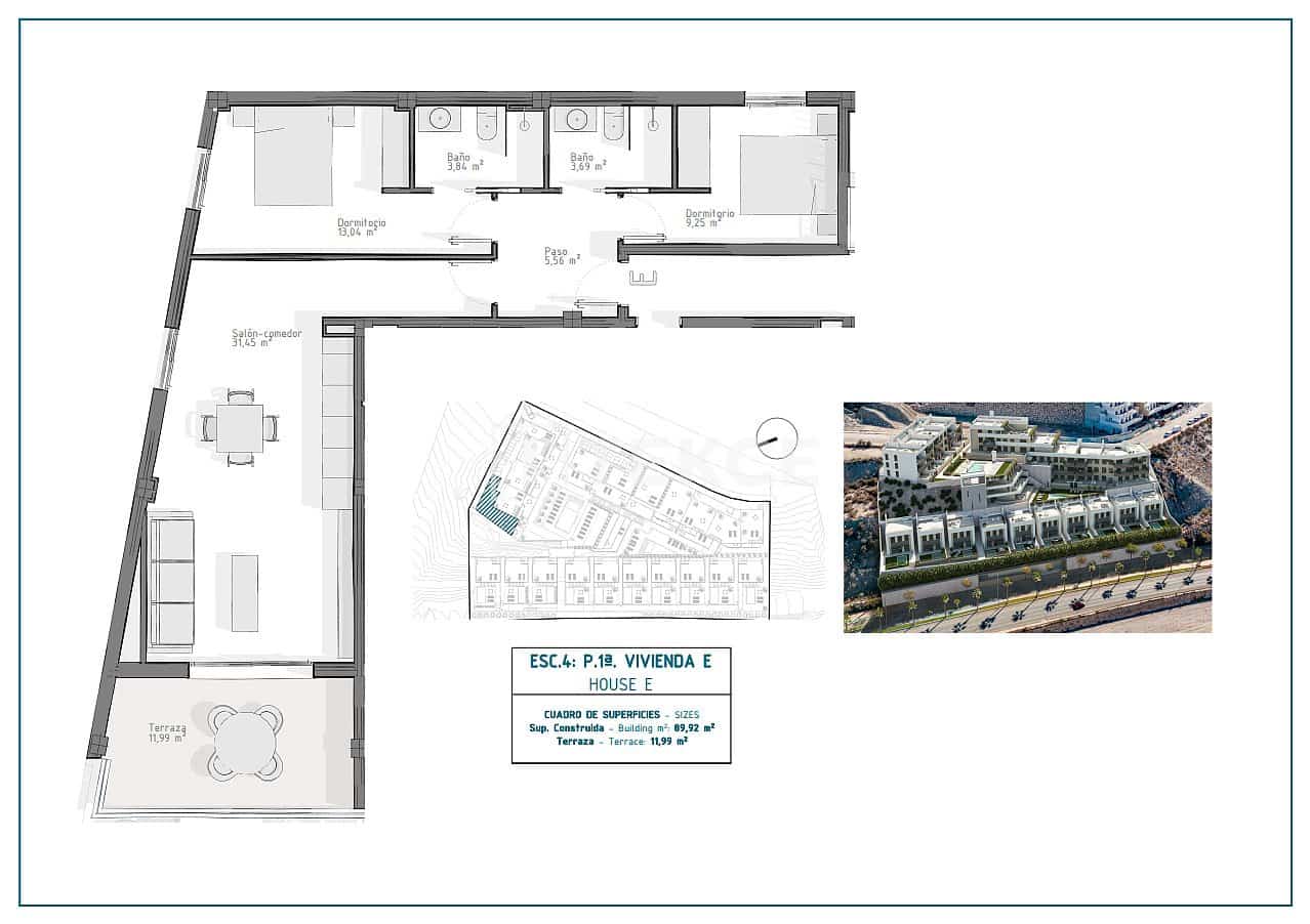 2 slaapkamer Flat te koop in Aguilas met zwembad - € 267.000 (Ref: 8964703)