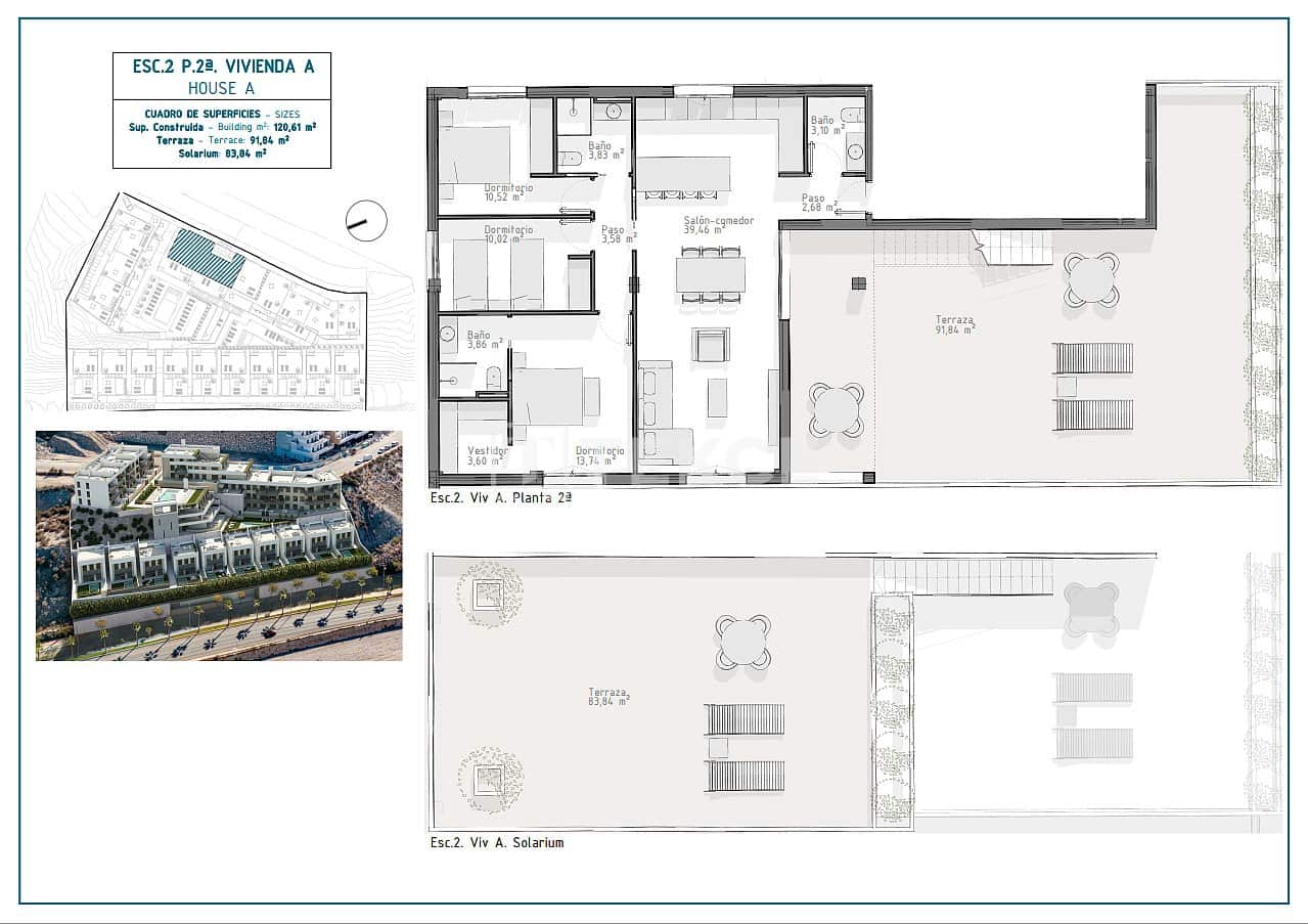 3 sypialnia Mieszkanie na sprzedaż w Aguilas z basenem - 288 000 € (Ref: 8964704)
