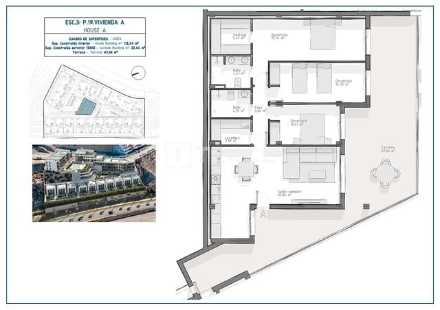 3 slaapkamer Flat te koop in Aguilas met zwembad - € 233.000 (Ref: 8964705)