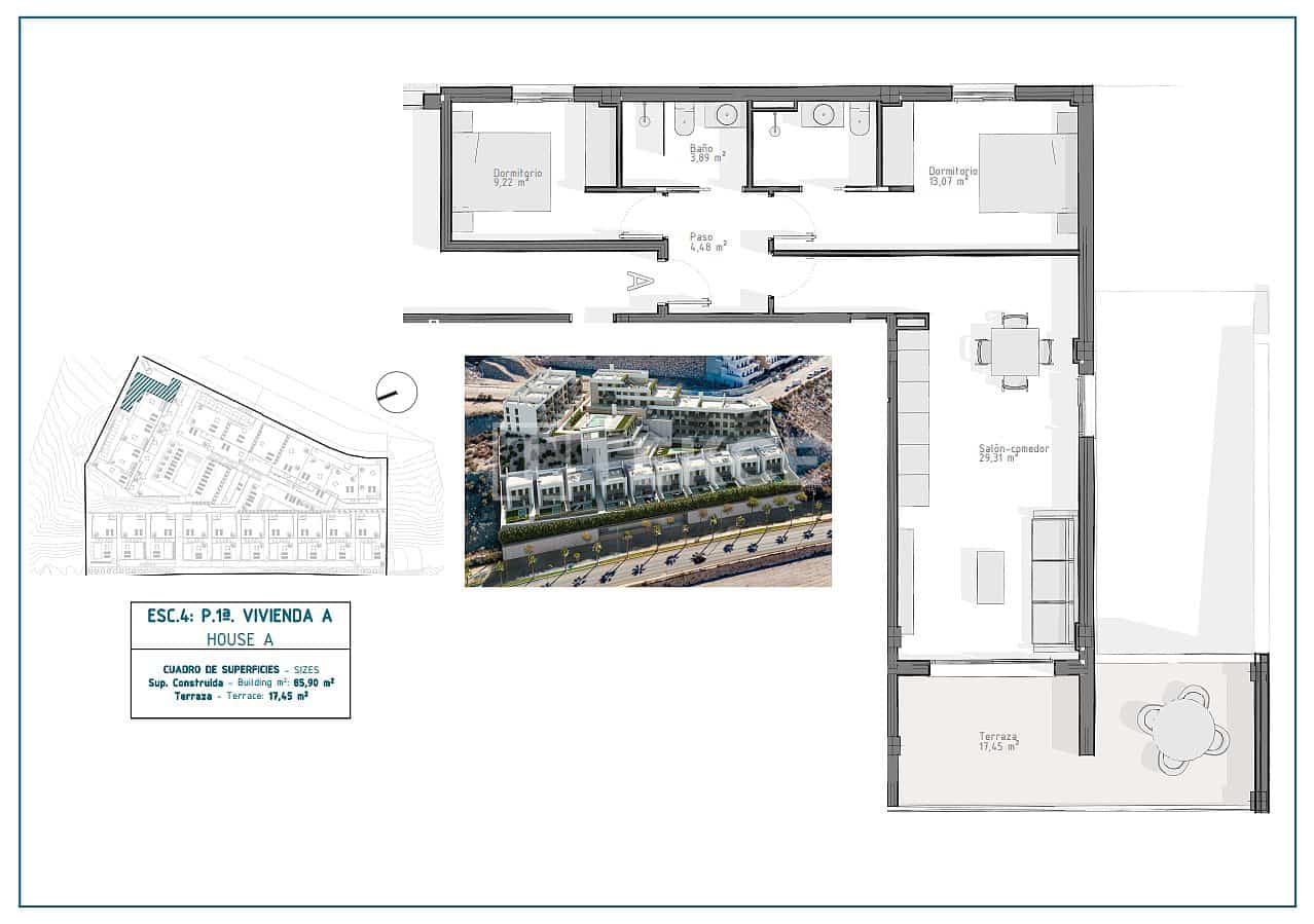 3 slaapkamer Flat te koop in Aguilas met zwembad - € 233.000 (Ref: 8964705)