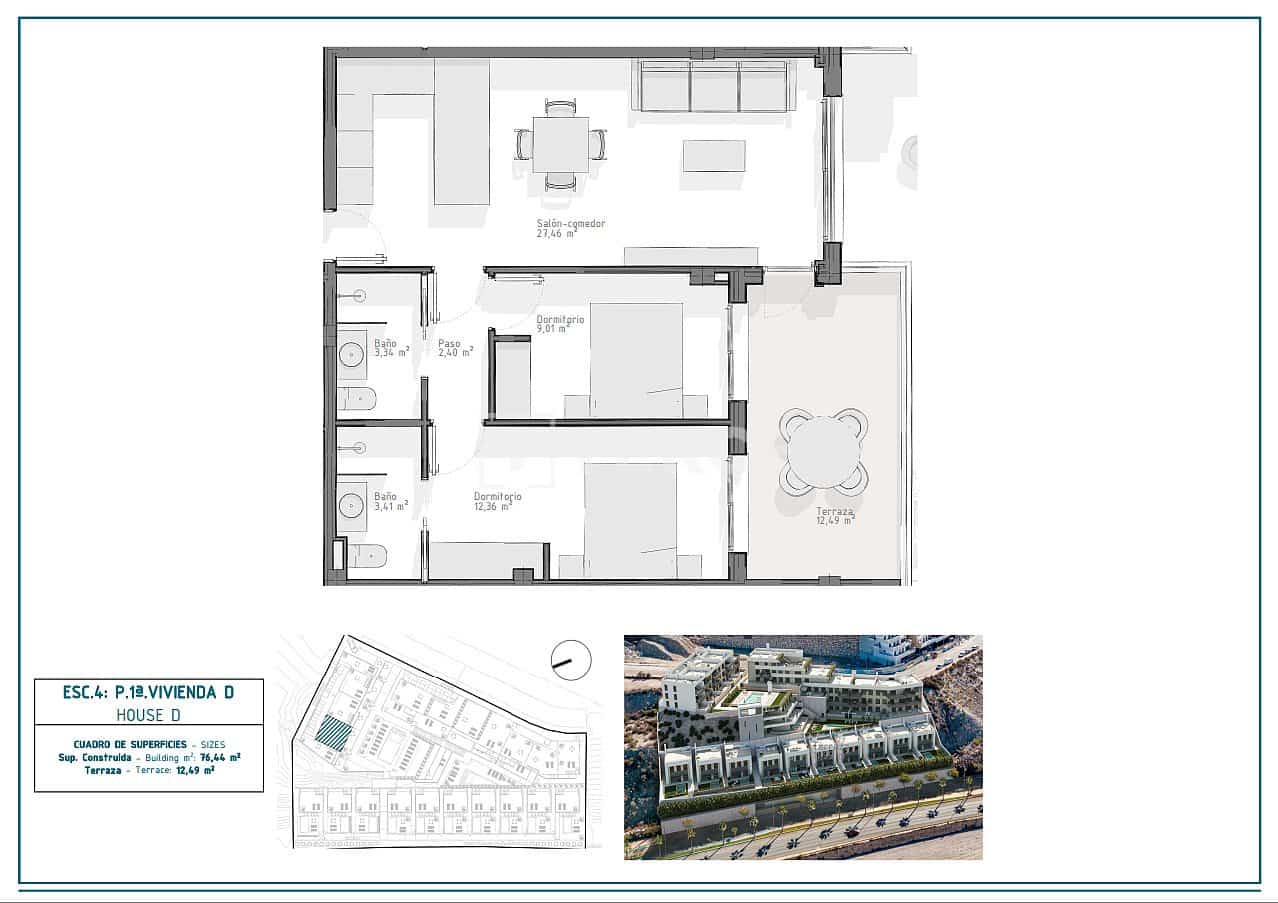 3 slaapkamer Flat te koop in Aguilas met zwembad - € 233.000 (Ref: 8964705)