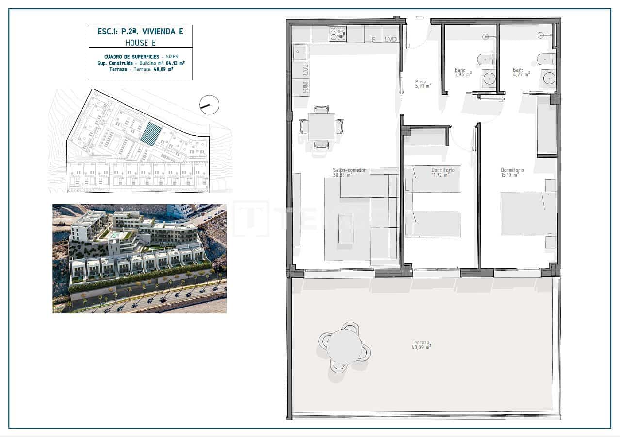 3 slaapkamer Flat te koop in Aguilas met zwembad - € 233.000 (Ref: 8964705)