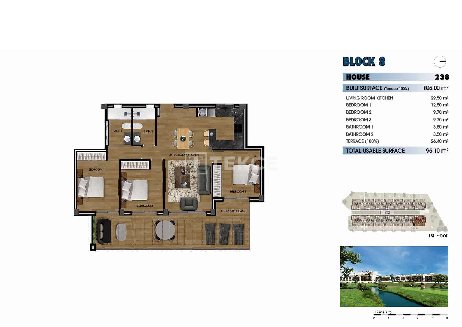 3 slaapkamer Flat te koop in Los Alcazares met zwembad - € 308.000 (Ref: 8964758)