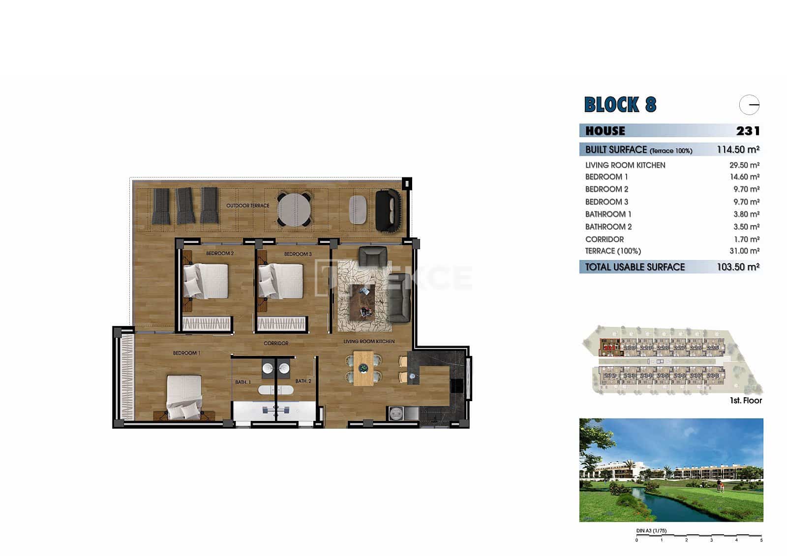 3 slaapkamer Flat te koop in Los Alcazares met zwembad - € 308.000 (Ref: 8964758)