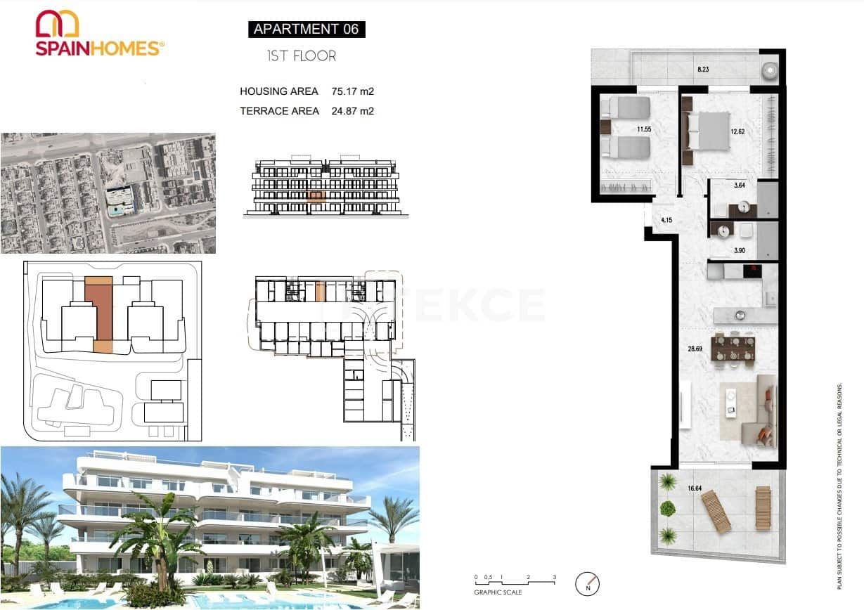 3 slaapkamer Flat te koop in Cabo Roig met zwembad - € 369.000 (Ref: 8964764)