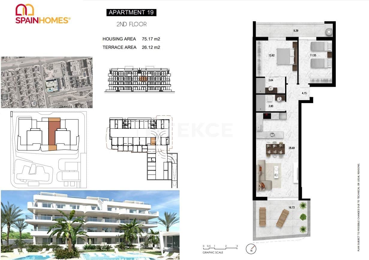 3 slaapkamer Flat te koop in Cabo Roig met zwembad - € 369.000 (Ref: 8964764)