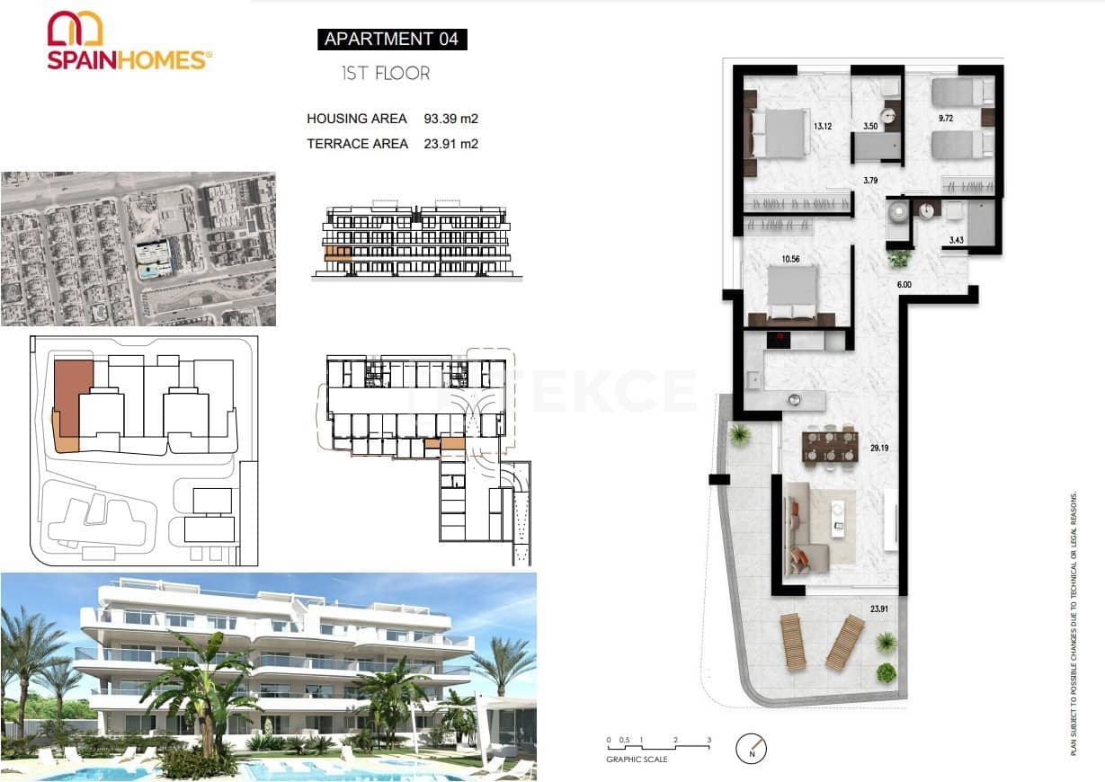3 slaapkamer Flat te koop in Cabo Roig met zwembad - € 369.000 (Ref: 8964764)