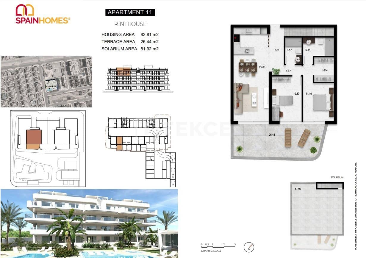 3 slaapkamer Flat te koop in Cabo Roig met zwembad - € 369.000 (Ref: 8964764)