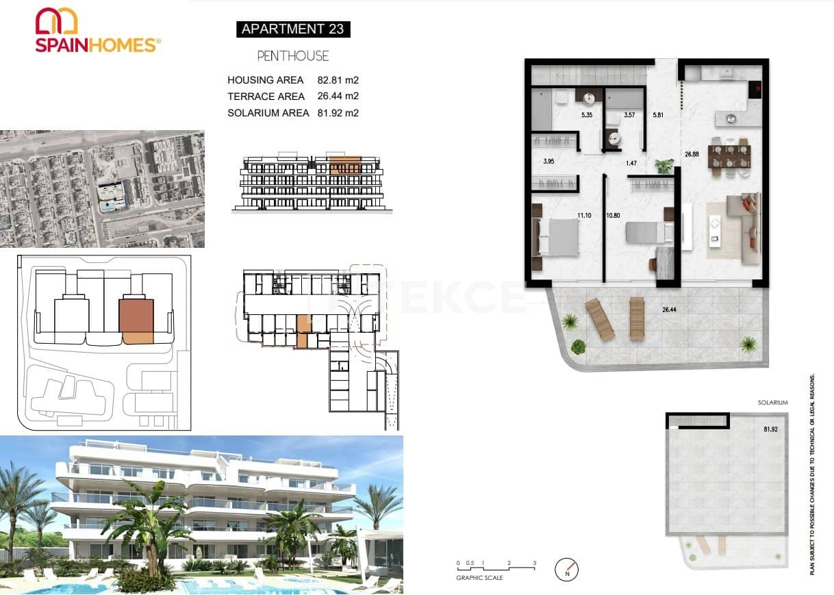 3 slaapkamer Flat te koop in Cabo Roig met zwembad - € 369.000 (Ref: 8964764)