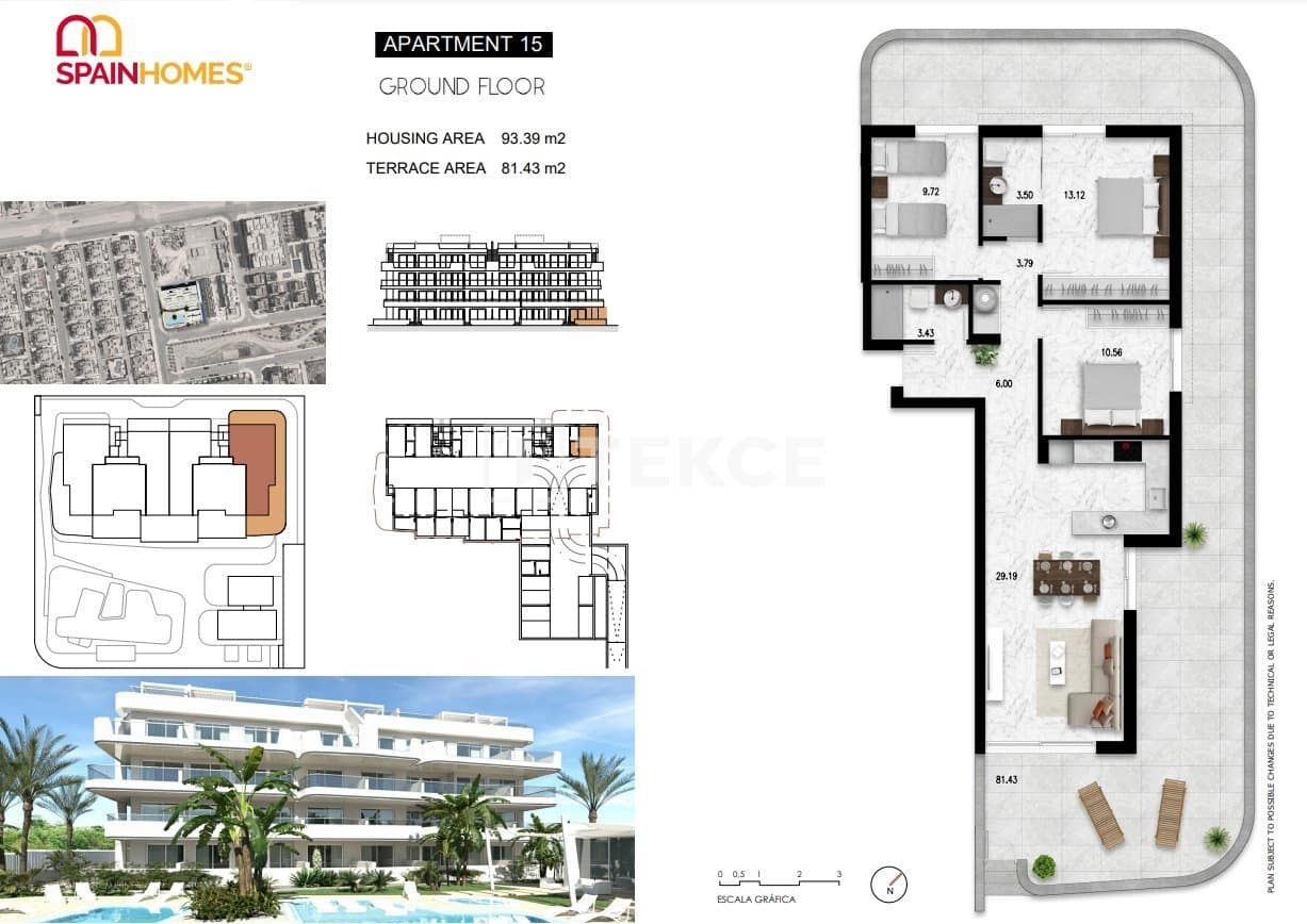3 slaapkamer Flat te koop in Cabo Roig met zwembad - € 369.000 (Ref: 8964764)