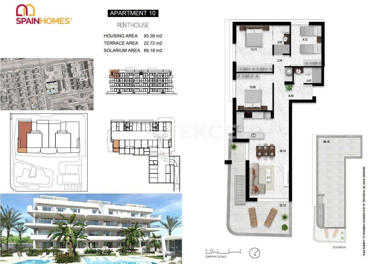 2 sovrum Lägenhet till salu i Cabo Roig med pool - 440 000 € (Ref: 8964765)