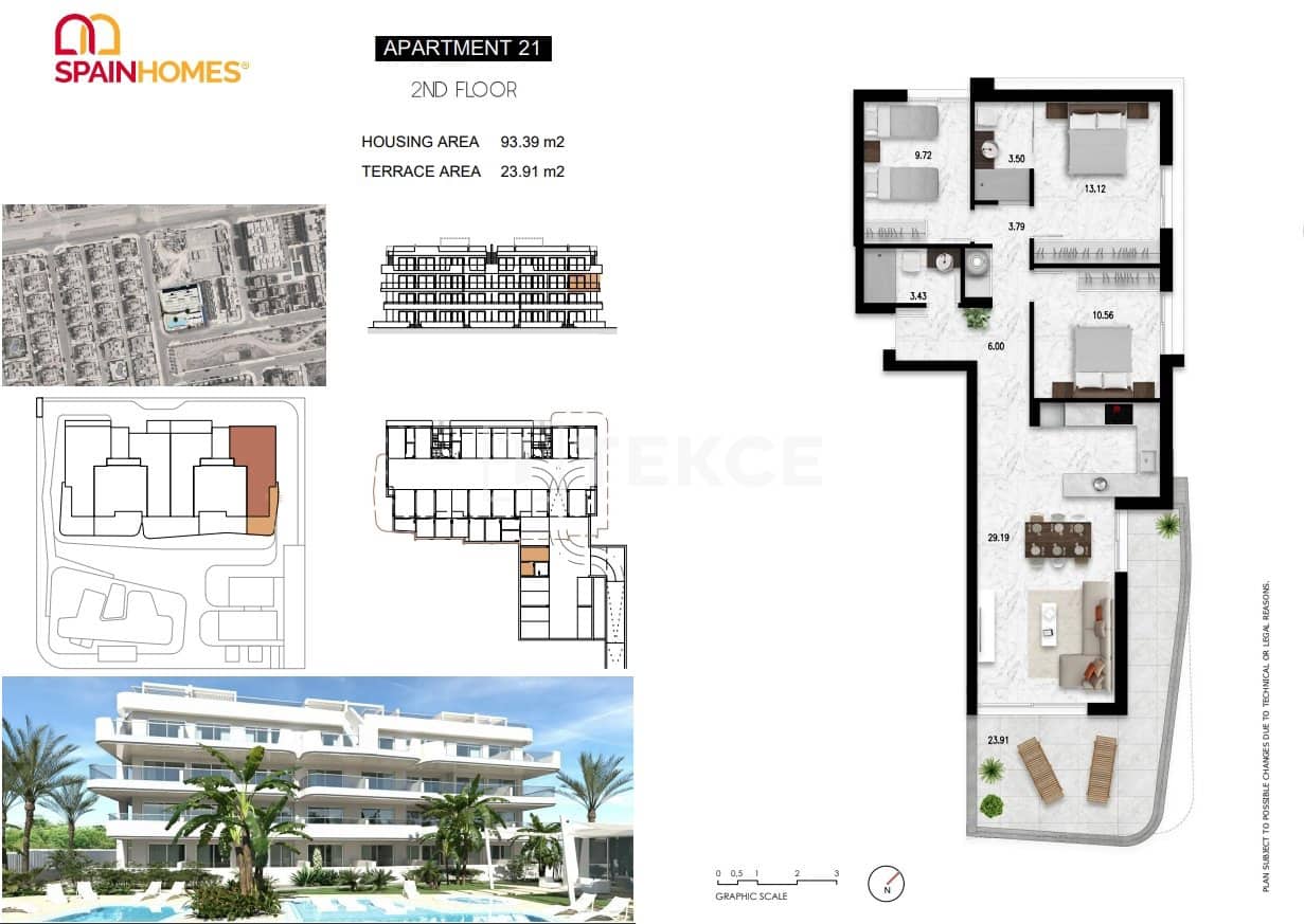 2 sovrum Lägenhet till salu i Cabo Roig med pool - 440 000 € (Ref: 8964765)
