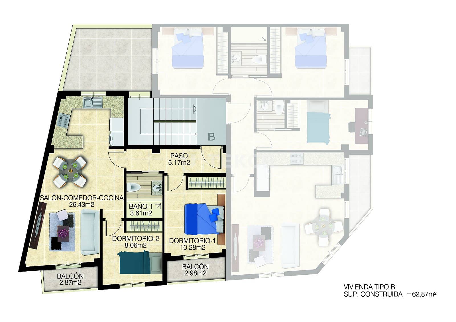 2 bedroom Flat for sale in Bigastro - € 149,000 (Ref: 8964802)