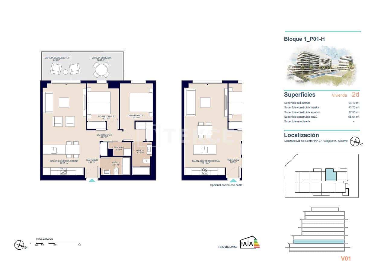 3 bedroom Flat for sale in La Villajoyosa / Vila Joiosa with pool - € 635,000 (Ref: 8964818)