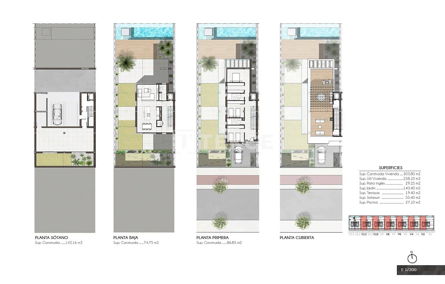 3 sovrum Villa till salu i Monforte del Cid med pool - 895 000 € (Ref: 8964826)