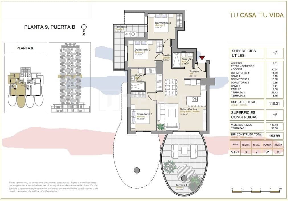 3 chambre Appartement à vendre à Calpe / Calp avec piscine - 625 000 € (Ref: 8964849)