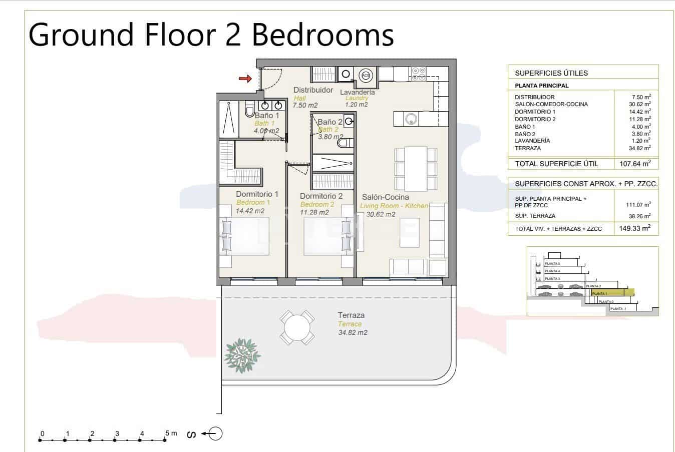 2 soverom Leilighet til salgs i Finestrat med svømmebasseng - € 430 000 (Ref: 8964850)