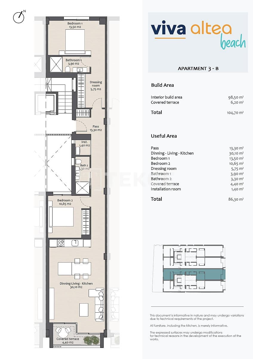2 soveværelse Lejlighed til salg i Altea - € 465.000 (Ref: 8964868)