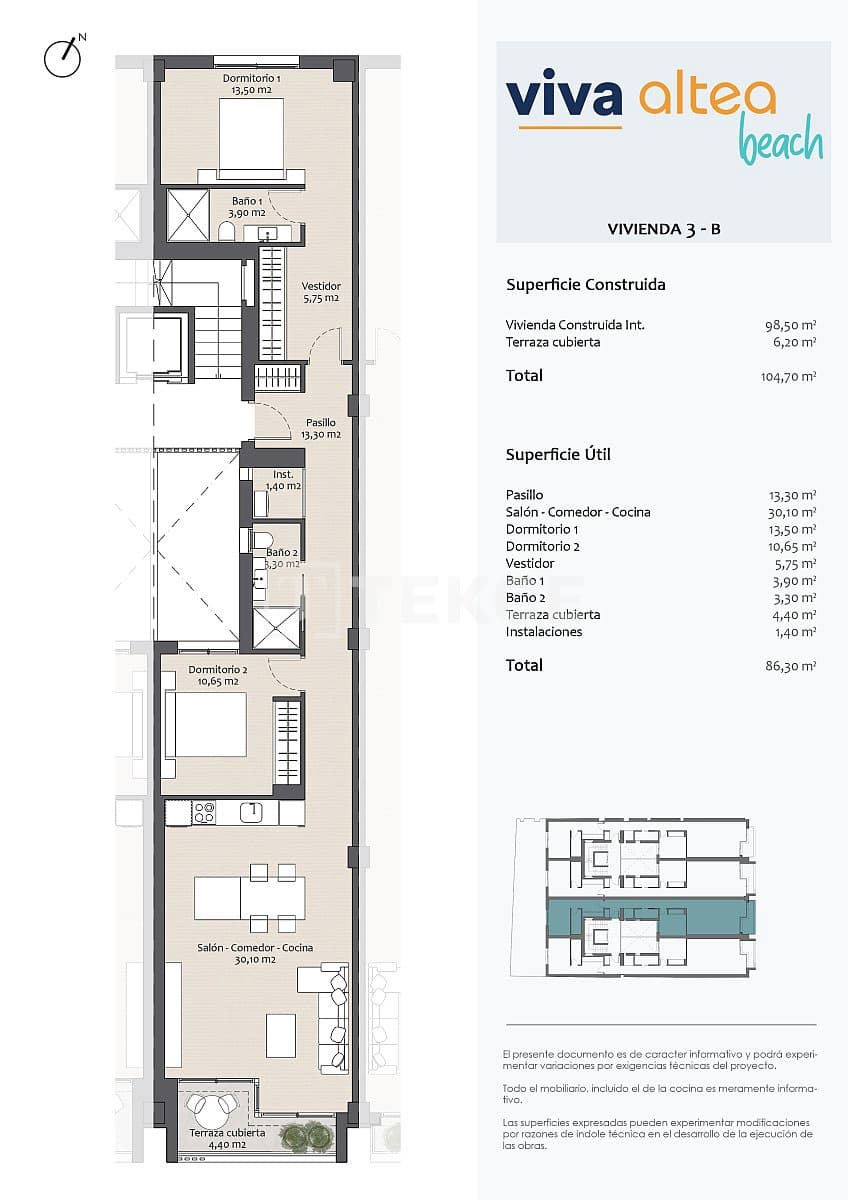 2 soveværelse Lejlighed til salg i Altea - € 465.000 (Ref: 8964868)