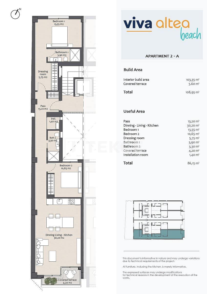 2 soveværelse Lejlighed til salg i Altea - € 465.000 (Ref: 8964868)