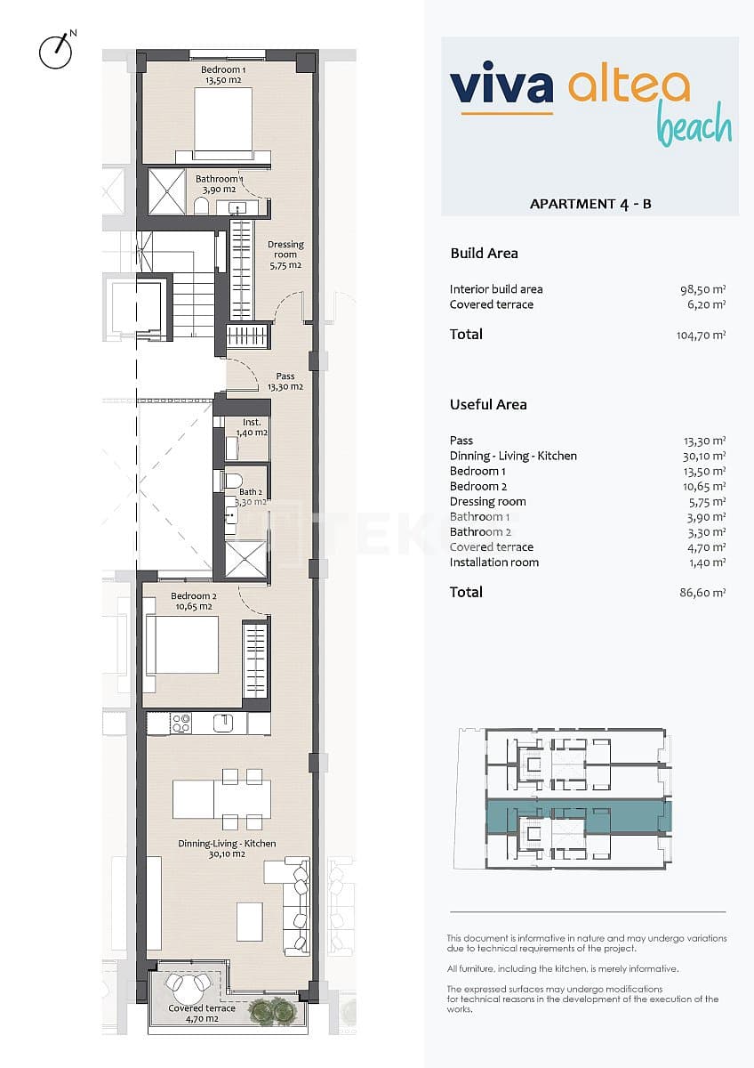 1 chambre Appartement à vendre à Altea - 490 000 € (Ref: 8964869)