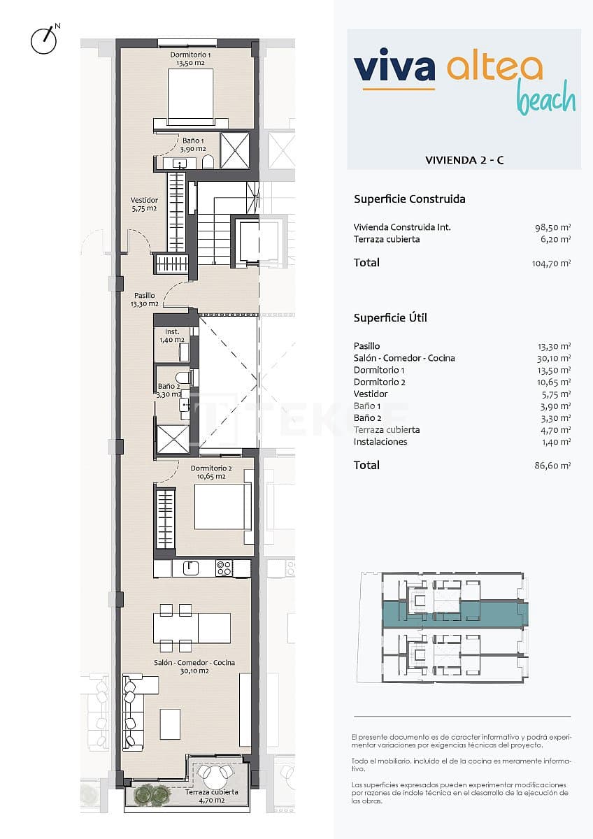 1 chambre Appartement à vendre à Altea - 490 000 € (Ref: 8964869)