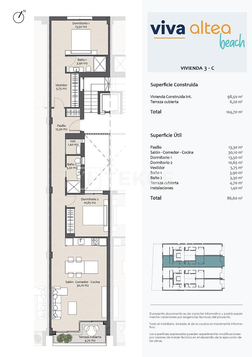 1 chambre Appartement à vendre à Altea - 490 000 € (Ref: 8964869)