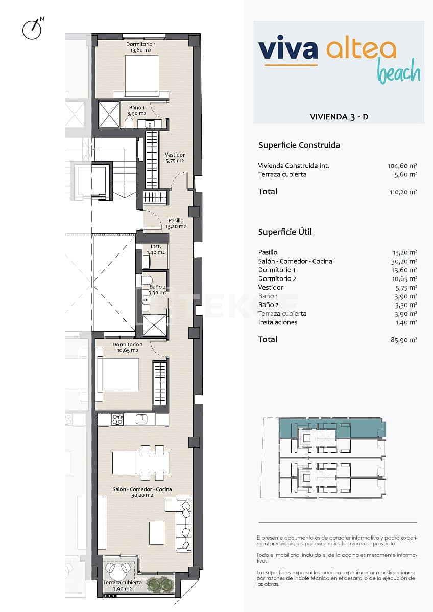 1 chambre Appartement à vendre à Altea - 490 000 € (Ref: 8964869)