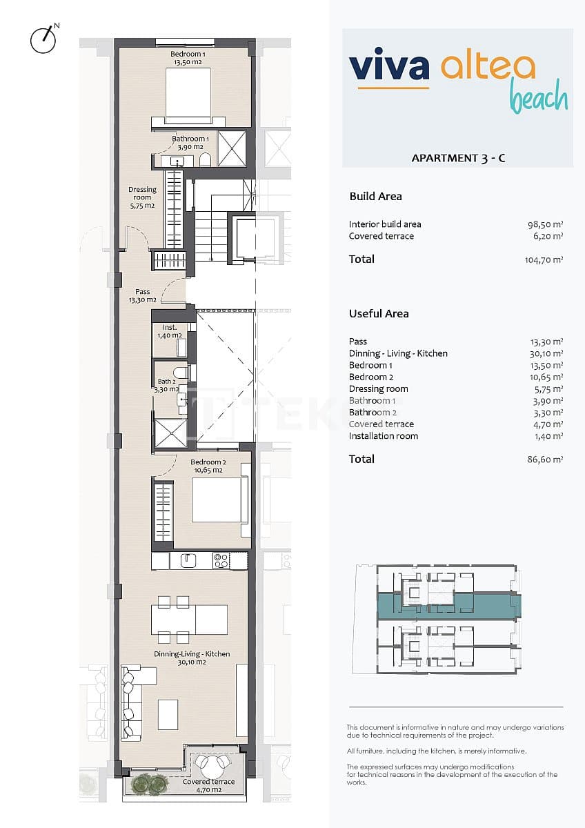 1 chambre Appartement à vendre à Altea - 490 000 € (Ref: 8964869)