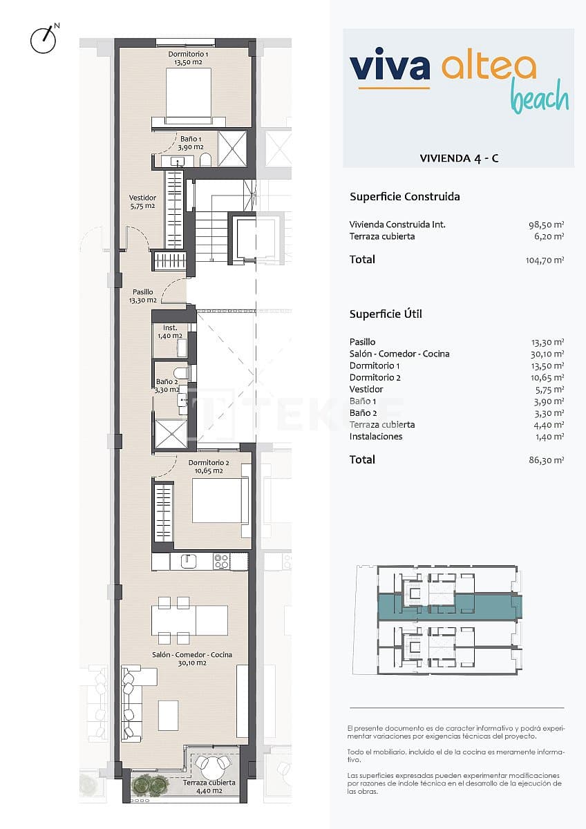 1 chambre Appartement à vendre à Altea - 490 000 € (Ref: 8964869)