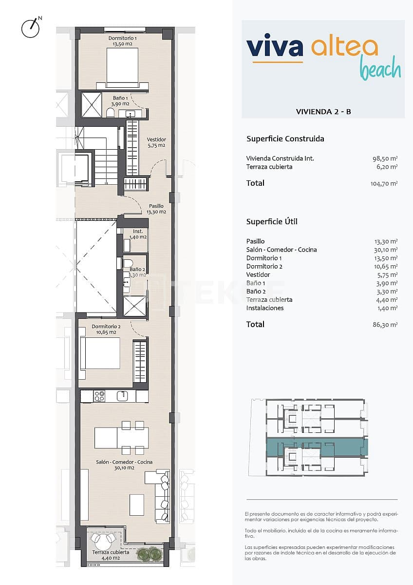 1 chambre Appartement à vendre à Altea - 490 000 € (Ref: 8964869)