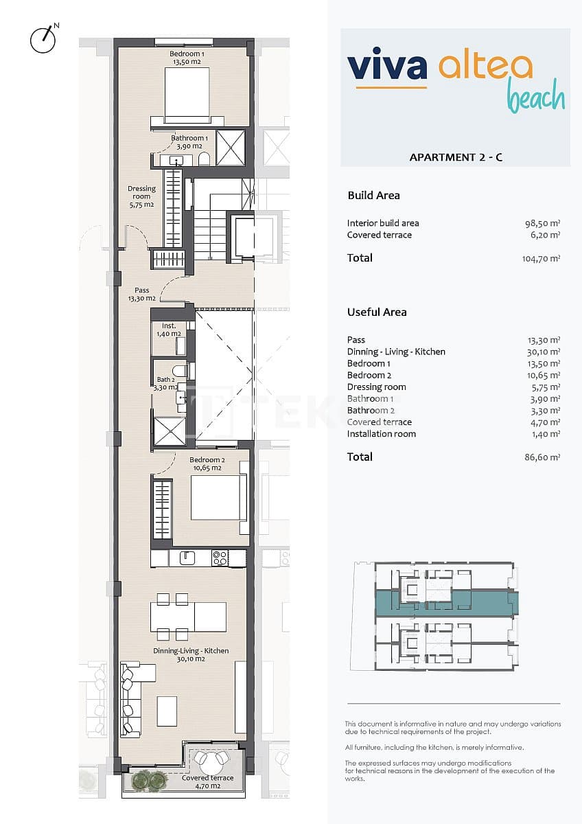 1 chambre Appartement à vendre à Altea - 490 000 € (Ref: 8964869)