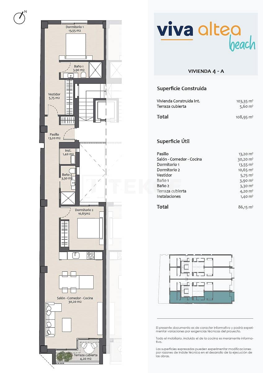 2 soveværelse Lejlighed til salg i Altea - € 990.000 (Ref: 8964870)