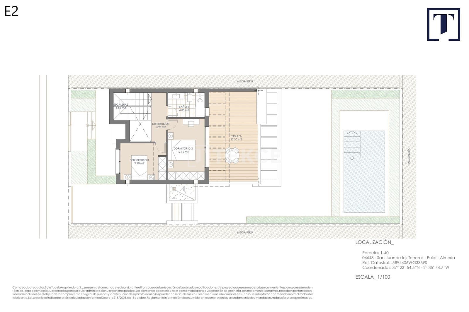 3 quarto Moradia para venda em San Juan de los Terreros com piscina - 380 000 € (Ref: 8964893)
