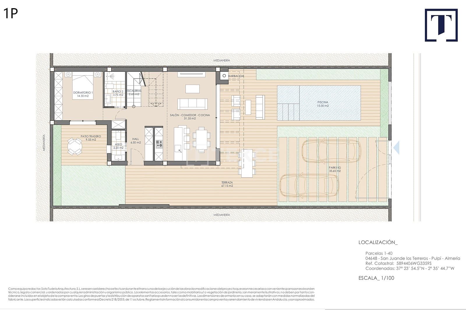 3 quarto Moradia para venda em San Juan de los Terreros com piscina - 380 000 € (Ref: 8964893)