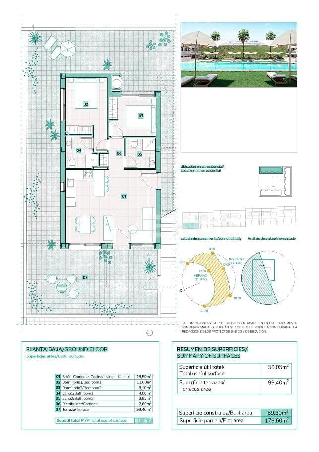 2 sypialnia Mieszkanie na sprzedaż w Los Altos z basenem - 290 000 € (Ref: 8964923)