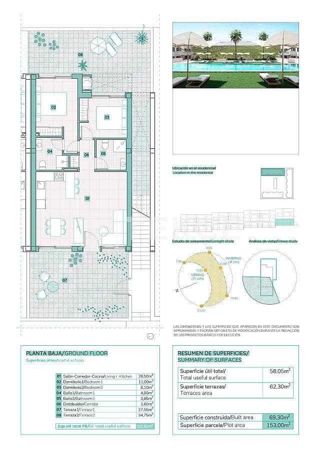 2 sypialnia Mieszkanie na sprzedaż w Los Altos z basenem - 290 000 € (Ref: 8964923)