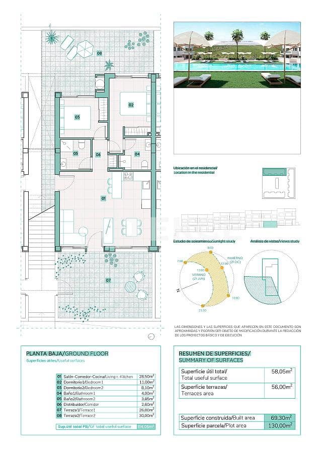 2 sypialnia Mieszkanie na sprzedaż w Los Altos z basenem - 290 000 € (Ref: 8964923)