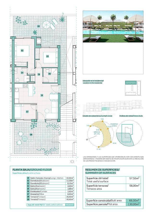 2 slaapkamer Flat te koop in Los Altos met zwembad - € 320.000 (Ref: 8964924)