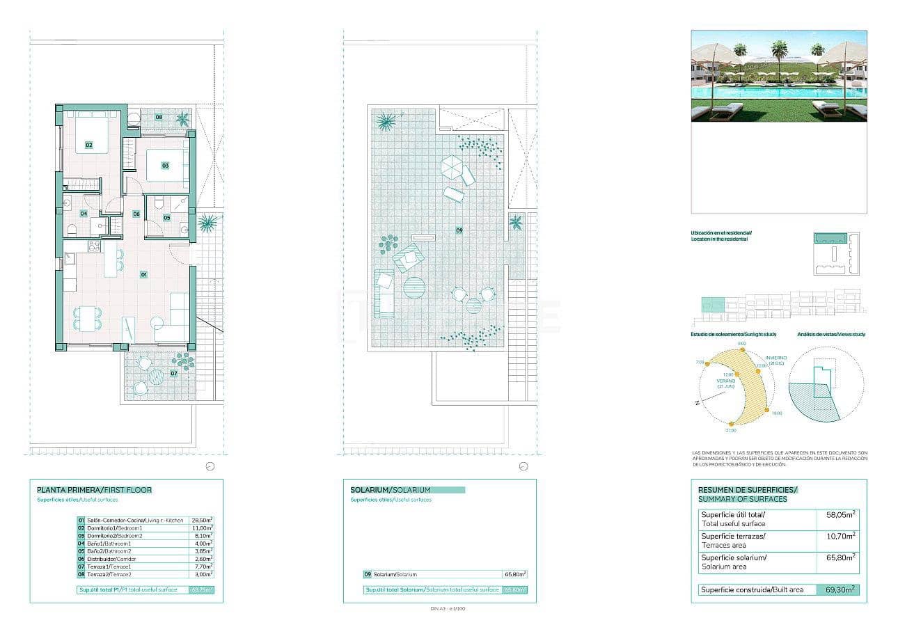 2 slaapkamer Flat te koop in Los Altos met zwembad - € 320.000 (Ref: 8964924)