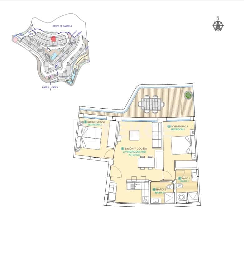 2 slaapkamer Flat te koop in Aguilas met zwembad - € 391.000 (Ref: 8964942)