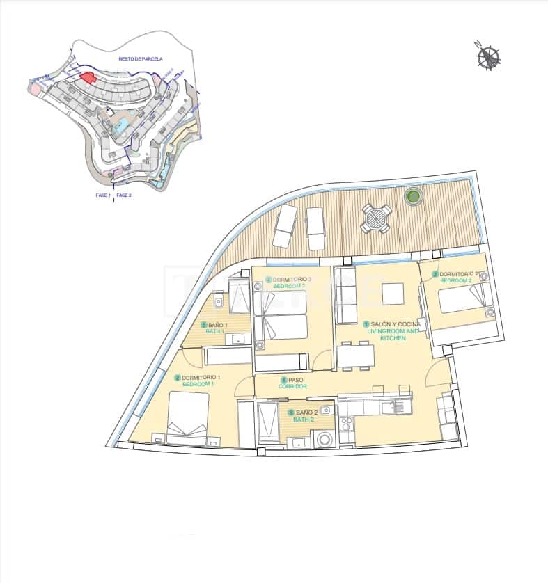 2 slaapkamer Flat te koop in Aguilas met zwembad - € 391.000 (Ref: 8964942)