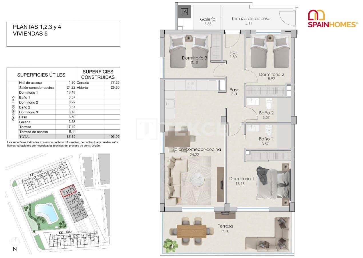 2 Zimmer Wohnung zu verkaufen in Santa Pola mit Pool - 420.000 € (Ref: 8964946)