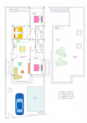 3 sypialnia Willa na sprzedaż w San Javier z basenem - 299 000 € (Ref: 8964988)
