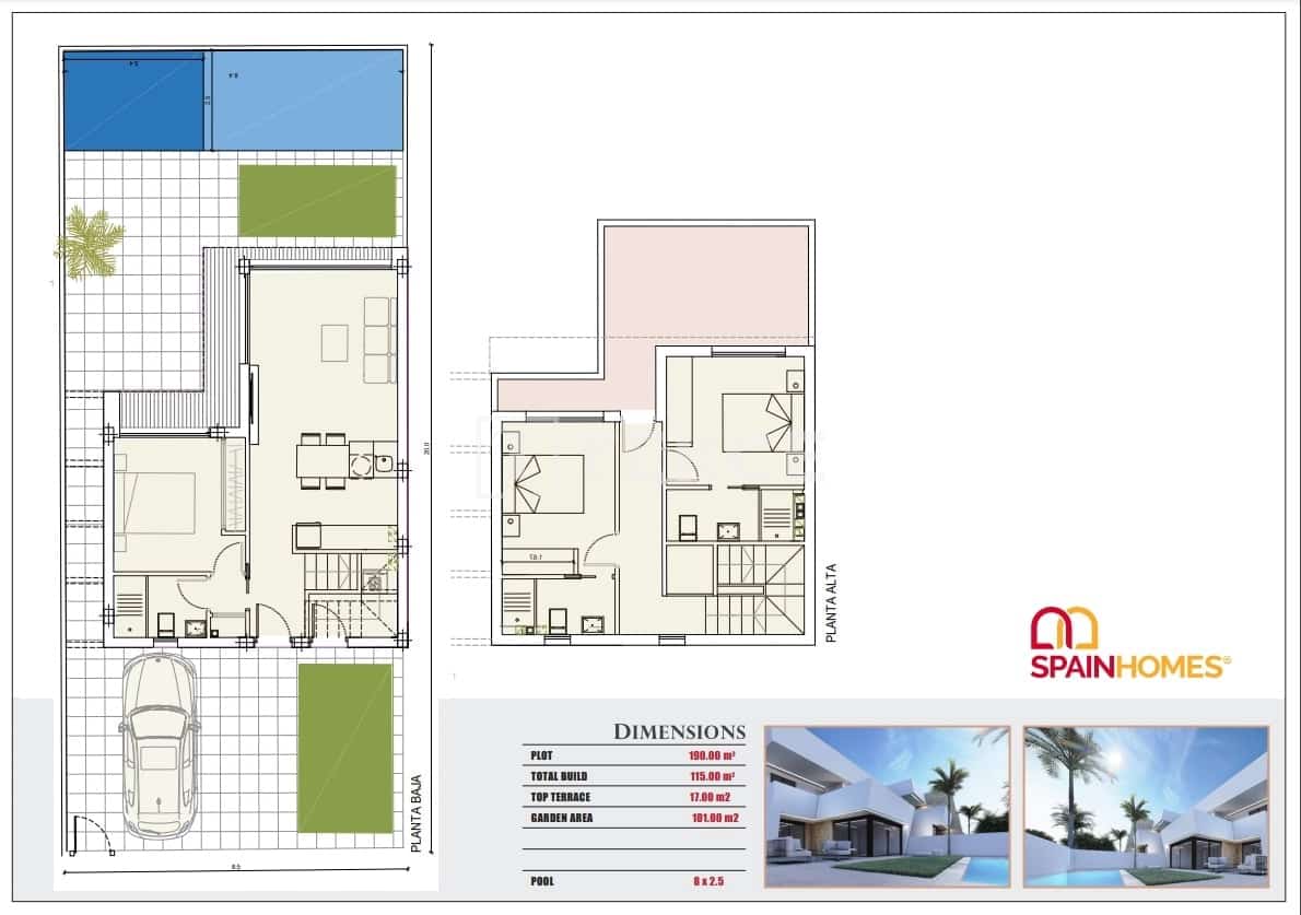 3 makuuhuone Huvila myytävänä paikassa Santiago de la Ribera mukana uima-altaan - 370 000 € (Ref: 8964991)