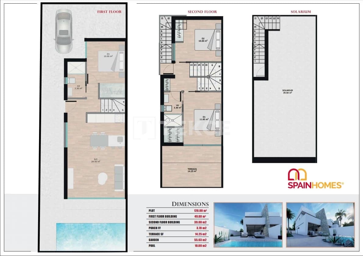 3 makuuhuone Huvila myytävänä paikassa Santiago de la Ribera mukana uima-altaan - 370 000 € (Ref: 8964991)