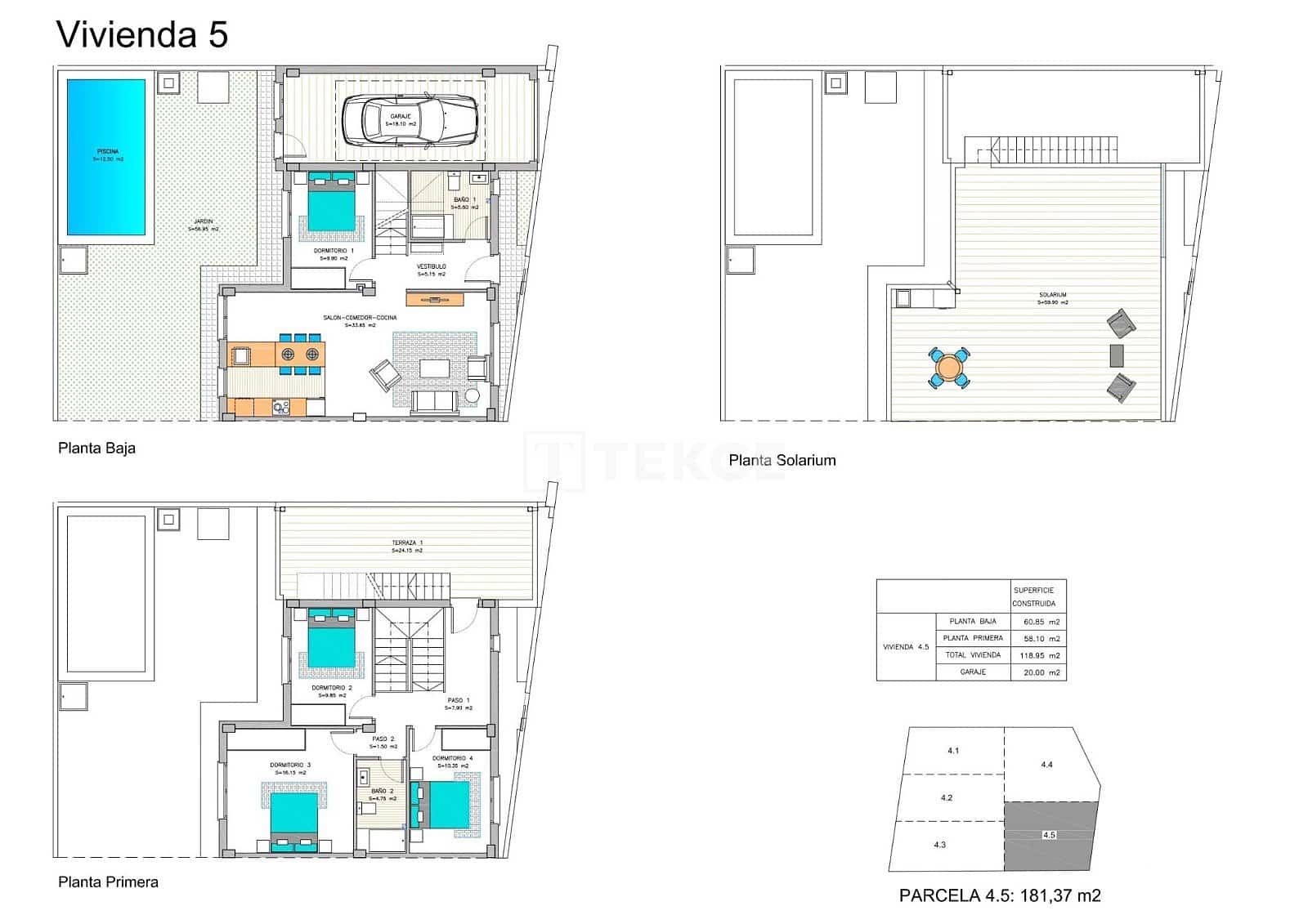 3 slaapkamer Villa te koop in Los Belones met zwembad - € 355.000 (Ref: 8965008)