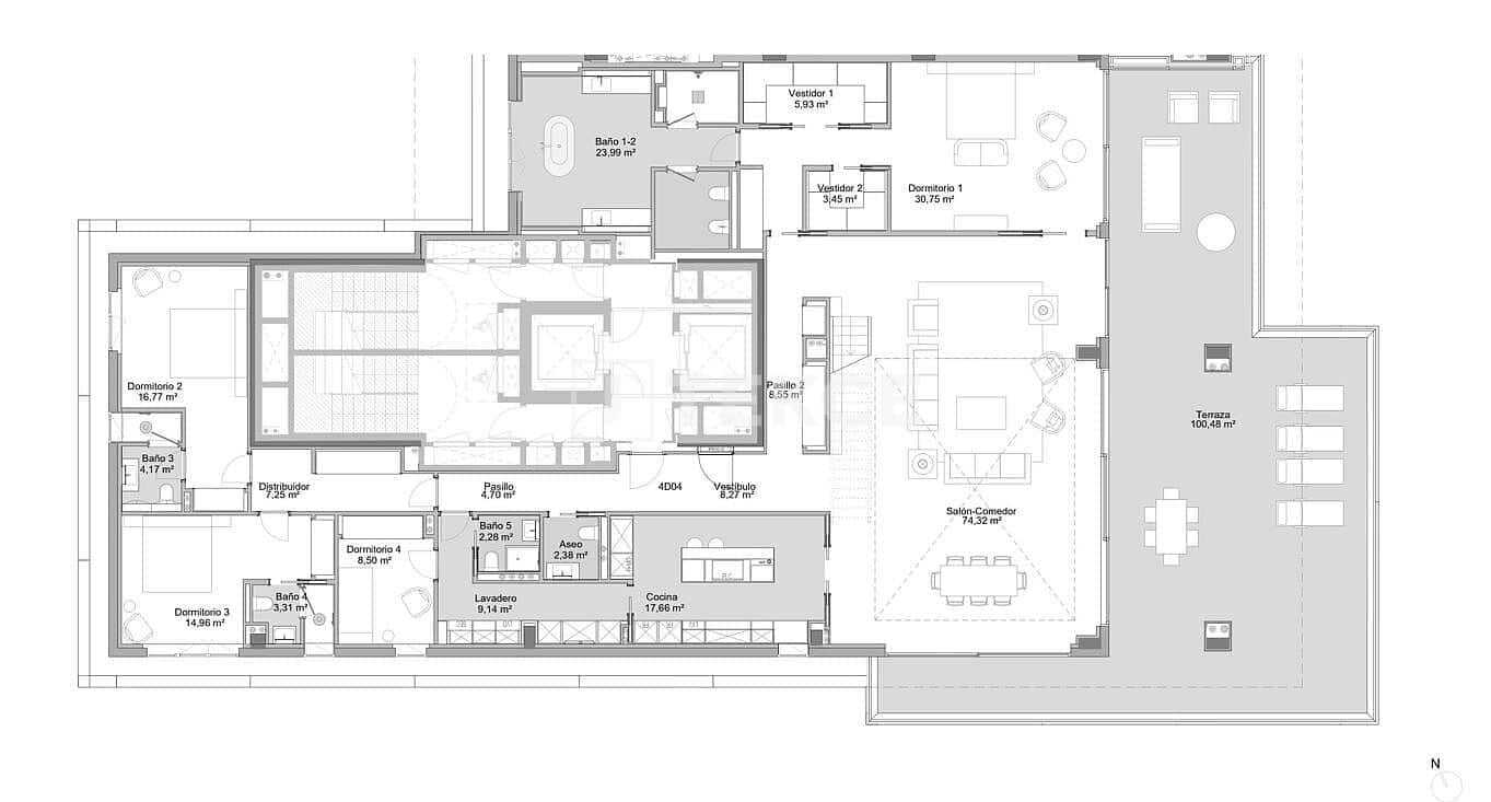 4 camera da letto Appartamento in vendita in Malaga citta con piscina - 4.410.000 € (Rif: 8965018)
