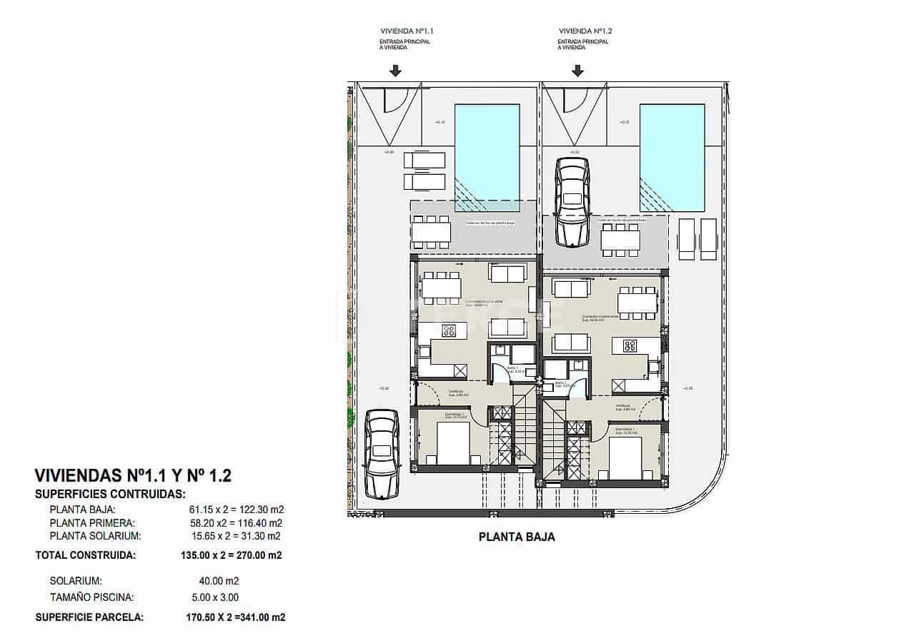 3 sypialnia Willa na sprzedaż w Torre de la Horadada z basenem - 795 000 € (Ref: 8965064)