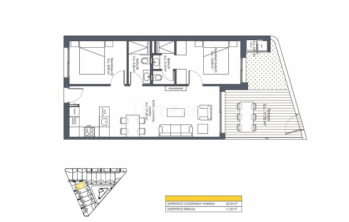 3 sovrum Lägenhet till salu i San Fulgencio med pool - 300 000 € (Ref: 8965067)